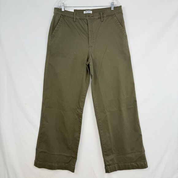 NINE WEST Women's Wide-Leg Jeans Green With Pockets Pants Size 14 New - Picture 3 of 16